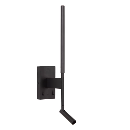 Lucide FINAN - Wandlamp - LED - 2700K - Met USB oplaadpunt - Zwart - detail 1